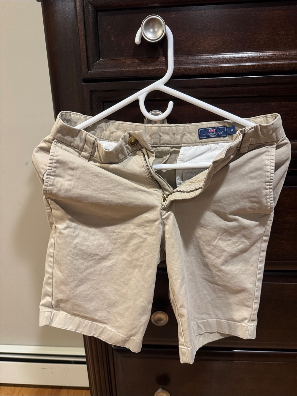 Vineyard Vines Kids Khaki Flat Front Shorts